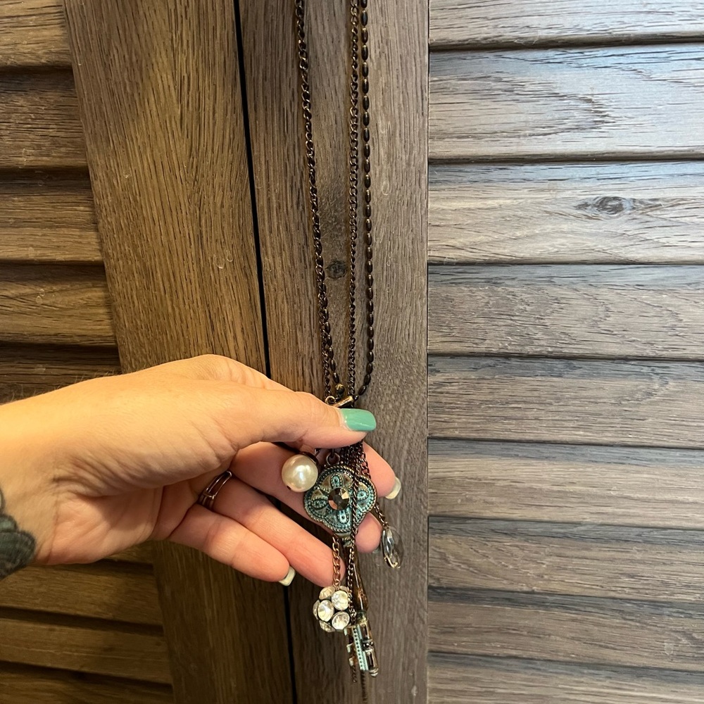 Key charm toggle necklace